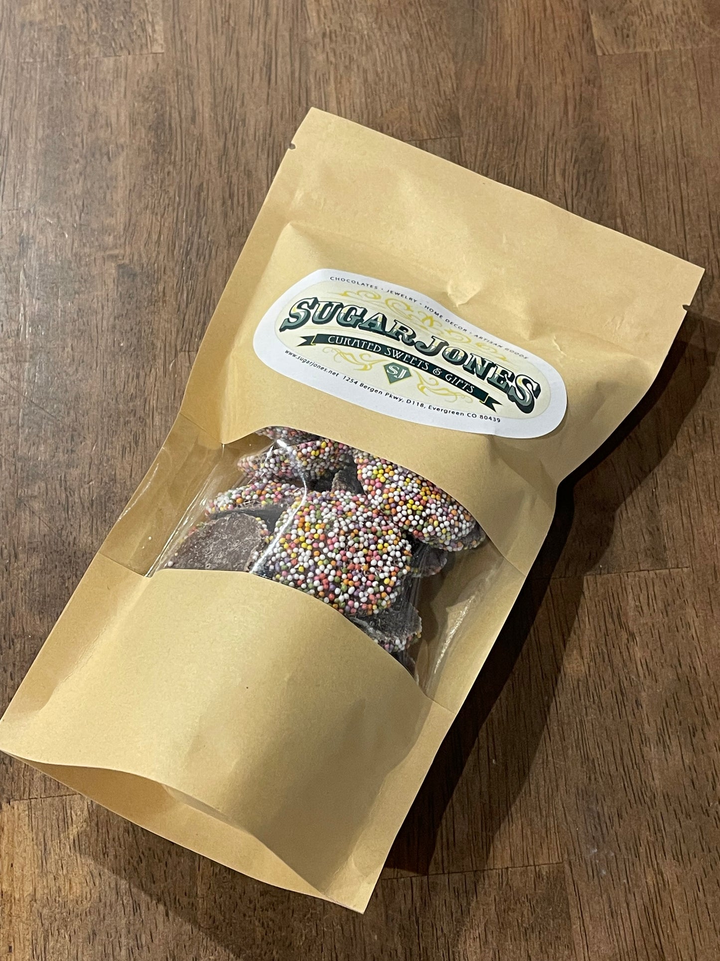 NonPareils6oz10/25 Guittard Kraft bag 6oz