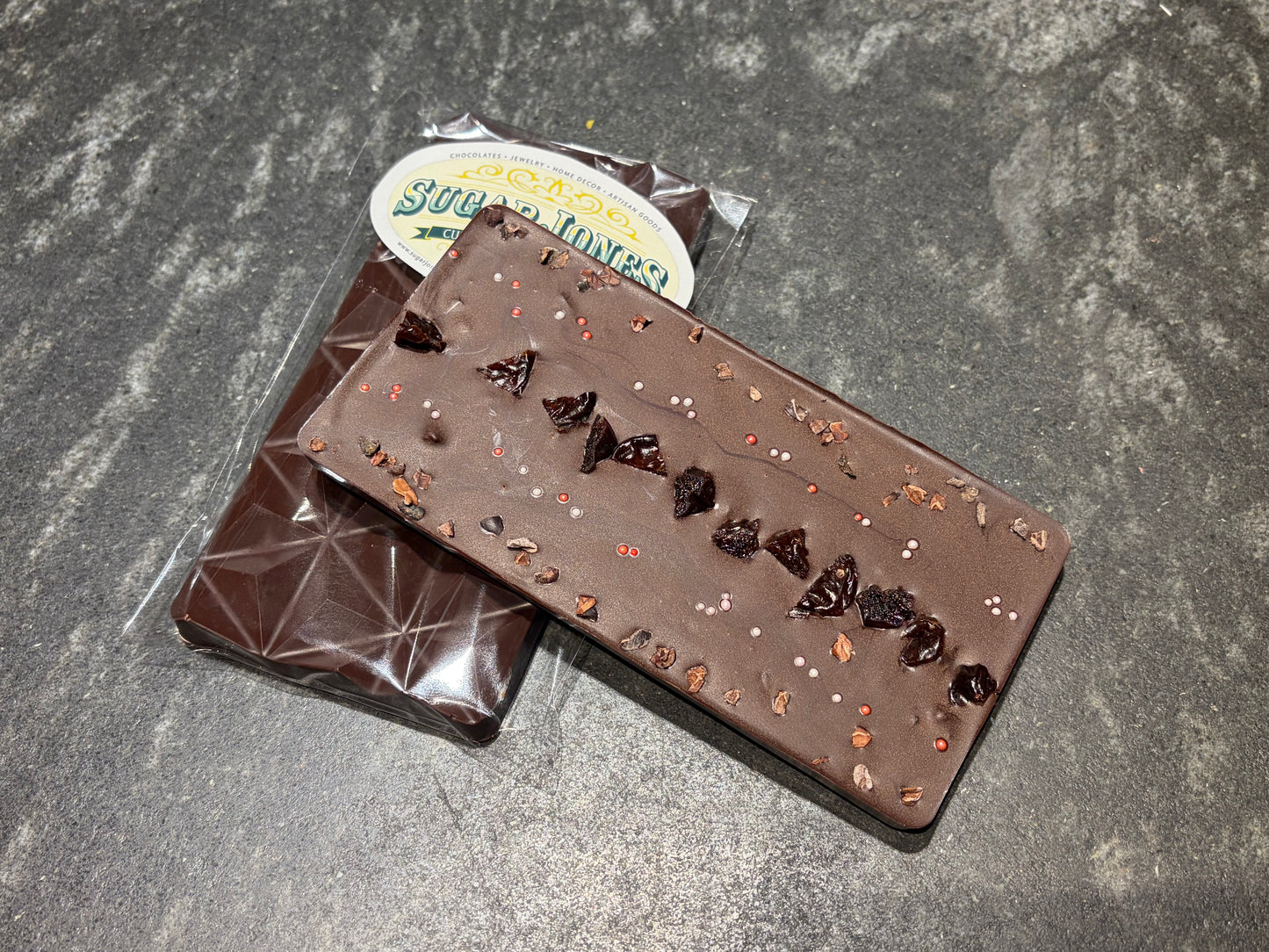 Dark Chocolate with Tart Cherry and Cocoa Nibs